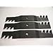 Set of 3, Made In USA Heavy Duty Replacement Mulching Blades For Craftsman, Poulan, Husqvarna Blade Numbers 187255, 187256, or 187254 primary