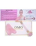 New 100% Natural Rose Quartz Jade Roller & Gua Sha Set | Real Jade Roller For Face & Body Massage Therapy Skin Care | Anti Aging Jade Roller| Rejuvenate Facial Skin Massager | Gua Sha Tool - by OMO