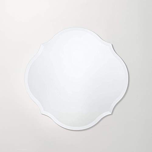 Better Bevel 30" x 30" Frameless Scalloped Round Mirror 1" Beveled