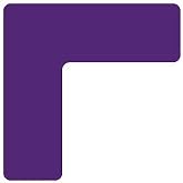 5S Location Marking Corner- (Various Sizes Available) Durable L Shaped Floor Marker by Graphical Warehouse- Vibrant Colors, Rounded Corners (2x2x0.75" (25 Pack), Purple)