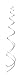 Solid Silver Plastic Hanging Swirl Decorations - 26'', Pack of 8 - Perfect for Parties & Home Decor