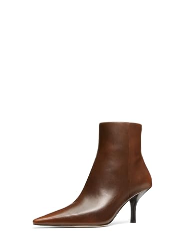 Michael Kors Women's Selina Heeled Bootie, Luggage, 9.5