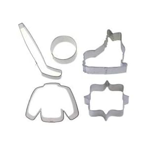 5 Piece Ice Hockey Cookie Cutter Set