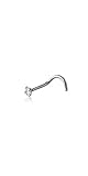 316L Surgical Steel Nose Screw Ring 2mm Round CZ 18G