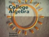 Interactive Mathematics College Algebra 1928962033 Book Cover