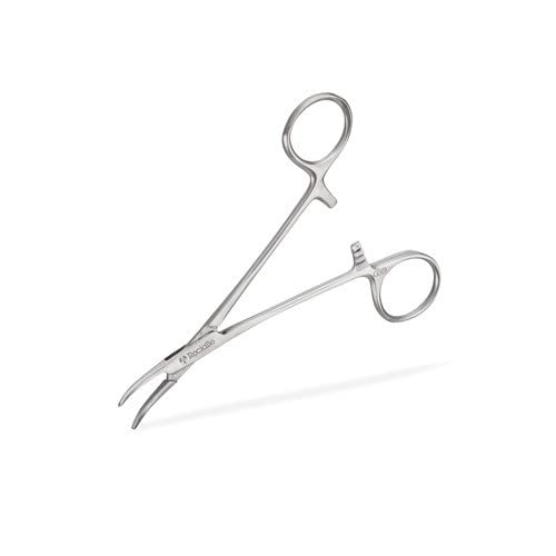 TFS Angling Fishing Forceps.Lightweight Stainless Steel.Hook Remover,Unhooking.Straight or Curved 13cm/5in or 20cm/8in.Metal Disgorger included (Curved)