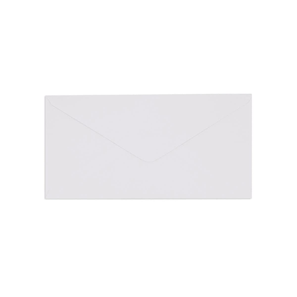 Invero Pack of 100 - DL Size Gummed Wallet Envelopes 80 GSM - Ideal Everyday Use for All Households, Offices and More - 110mm x 220mm - White