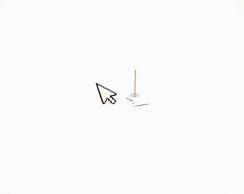 Handmade Arrow & Hourglass Cursor Stud Earrings - Thumbnail 2