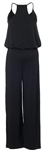 URBAN K Women's Racer Back Jumpsuit Black