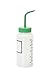 Vestil BTL-WW-16G-LBL Wide Mouth Low Density Polyethylene (LDPE) Round Squeeze Wash Bottle with Label and Green Cap, 16 oz Capacity, Translucent