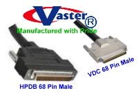 SCSI Cable, VHDCI SCSI (SCSI-5) LVD/SE Cable - .8mm 68-pin VHDCI Male to Male (6 Ft)