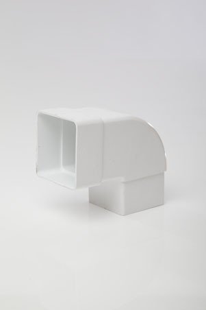 POLYPIPE RS232 White Square Offset Bend 92.5° for 65mm Square downpipe