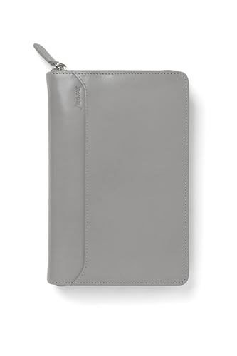 Filofax Lockwood Personal Zip Leather Organiser - Concrete