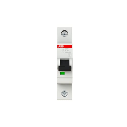 ABB 2CDS251001R0505 System Pro M Compact Miniature Circuit Breaker, Single Pole, Type B, 50 A Rated Current, 88 mm H x 17.5 mm W x 69 mm D
