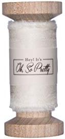 HeyItsOhSoPretty Silk Ribbon (Ivory, 1.5 x 3 Yards)