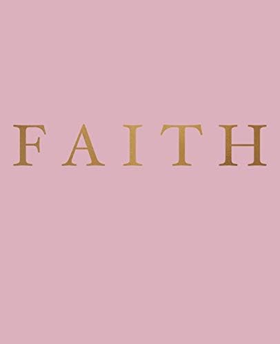 Faith: A decorative book for coffee tables, bookshelves and interior design styling | Stack deco books together to create a custom look (Inspirational Phrases in Blush)