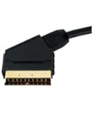 2m Scart Cable - Premium Quality / 24k Gold / Fully Wired / Shielded / 21-pin / Audio / Video / Male to Male