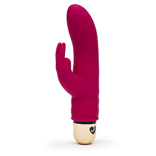 Lovehoney Red Velvet Rabbit Vibrator - 4 Inch Silicone G Spot Vibrator for Women - 10 Function Dual Stimulation Adult Sex Toy - Rechargeable & Waterproof - Red