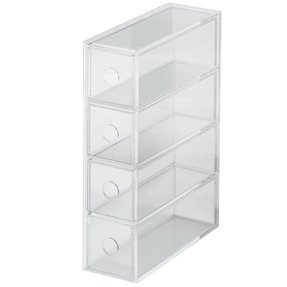 Muji Acrylic Four Drawer Unit W6 7cm X D17 5cm X H25cm Amazon