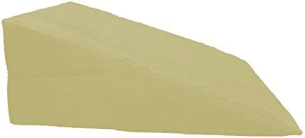 Foam bed wedge positioning pillow insert into a soft microfiber zippered case, by Lilymelotextile (12" H x 24" L x 24") Tan
