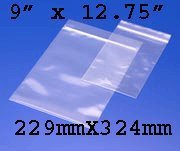 2X100 Grip Seal Bags 9 x 12.75 Inch 200g Strong Reusable Zip Lock