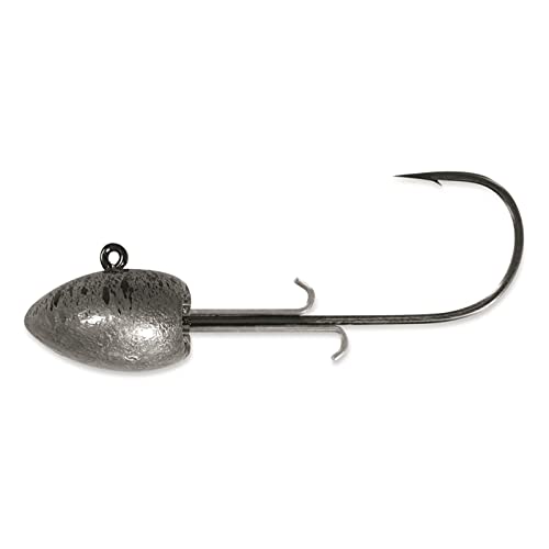 Big Bite Baits Swimmer Head 1/4 OZ/Black Splatter Back (4 Pack)