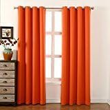 Blackout Curtains 52x84 Inch Dark Grey05,Set of 2 Panels,Silver Grommet Top ,Thermal Insulated
