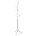 Clewiltess Wooden Tree 8 Hooks Coat Rack Stand, Hallway/Entryway Coat Hanger Stand for Clothes, Suits, Accessories,Super Easy Assembly (White)
