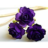 100 purple mulberry paper rose flower scrapbooking 2.5c…