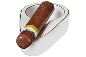 Premium White Cigar AshTray for Outdoor Use - Stylish Ashtray for Men, Perfect for Patios and Outdoor Cigar Enthusiasts wanther