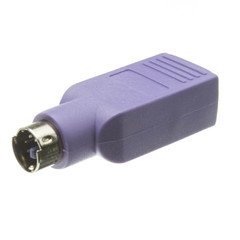 Dealsjungle USB to PS/2 Keyboard/Mouse Adapter, Purple, USB Type A Female to PS/2 (MiniDin6) Male