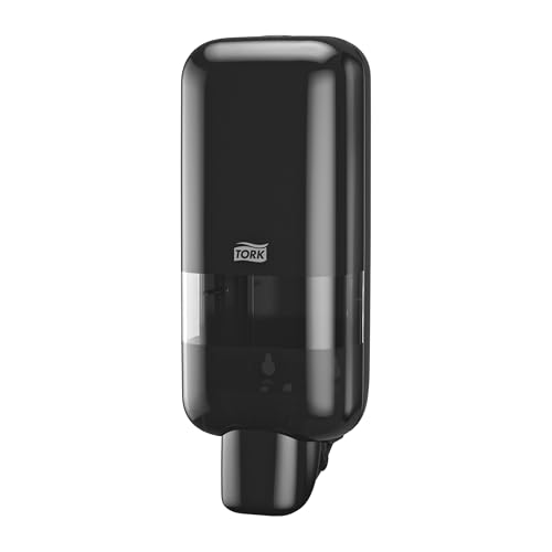 Tork Dispenser sapone e disinfettante, nero, S4, compatibile con ricariche in schiuma, liquido e gel, linea Elevation, 564508, 6 pezzi