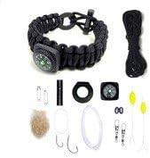 Black Paracord Survial Kit Braclet By Black Oak Company