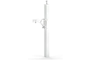 Whitehall 16004 Aluminum Deluxe Post and Brackets with Ball Finial in White