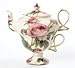 Elegant Romantic Rose Victorian Porcelain Teapot And Teacup Duo Beautiful Gift Item