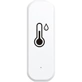 Besisglas Zigbee Temperature and Humidity Sensor, Wireless Thermometer for Home Automation, Remote Monitoring, Compatible with Hub/Gateway Devices with Zigbee Hub Built-in