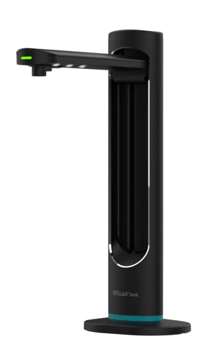 IRIScan Desk scanner for laptop document camera a3 Scanner- v6business :2x16MP/21MP visualizer, library scanner, free PDF editor,portable scanner,book scanner,AI curve flattening-finger hiding,Win Mac