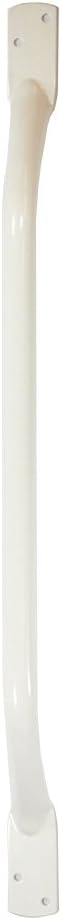 Flat End Steel Grab Rail, White, 710 mm (28-inch)