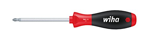Wiha Schraubendreher SoftFinish® Phillips mit Rundklinge (27756) PH0 x 100 mm ergonomischer Griff fuer kraftvolles Drehen, Allrounder fuer Industrie und Handwerk
