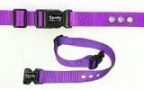 Sparky Pet Co Heavy Duty 1" 3 Hole Replacement Dog Collar Strap- No Bark & Containment Collars, Purple