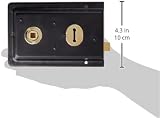 ERA Rim 6 x 4-inch Sashlock with Handles Black view 4