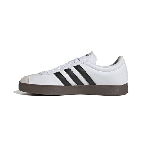 adidas Vl Court Base Men's Shoes Black 47 1/3 EU, Ftwwht/Cblack/Greone, 9.5