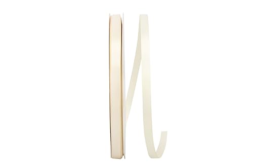Reliant Ribbon Single Face Sfs Satin Ribbon, 3/8 Inch X 100 Yards, Cream