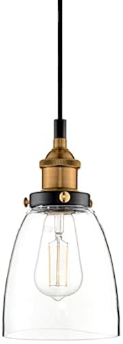 Fiorentino Industrial Wall Sconce W/Clear Glass, LED Bulb Included...