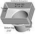 Plastic Universal Downspout to Drain Tile Adapter (4X6X4, BLACK)