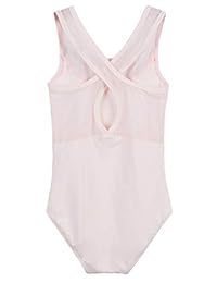 mdnmd niña malla espalda cruzada sin mangas Leotardo