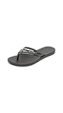 Ipanema Women's Hashtag Flip Flop, Black, 9 M US