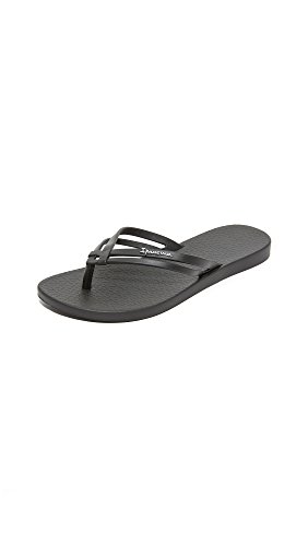 Ipanema Women's Hashtag Flip Flop, Black, 9 M US