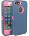 Generic Defender Body Armor Case for iPhone 5/5s - Non-Retail Packaging - Navy/Hot Pink