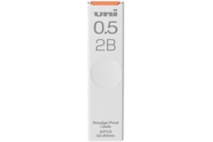 uni Smudge-Proof Leads Refill for Mechanical Pencil | 0.5mm | 2B | 40pcs